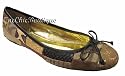 Coach Ladie Signature Khaki Patchwork Flats
