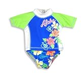 Sand N Sun - Infant Girls 2 Piece Swimset, Short Sleeve UVA Sunguard Top And Bottoms, Blue