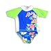 Sand N Sun - Infant Girls 2 Piece Swimset, Short Sleeve UVA Sunguard Top And Bottoms, Blue (Size 24Months)