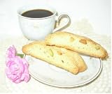 Gourmet Food : 8 pieces White Chocolate frosted PISTACHIO RUM Biscotti