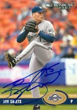 Ben Sheets Autographed/Hand Signed MLB Baseball Card (Milwaukee Brewers) 2003 Donruss #314