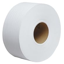 Kimberly Clark 07805 Scott JRT Jr. Jumbo Roll Tissue, 1000' Length x 3-35/64 Width, White (Case of 12 Rolls)