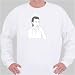 Flossing Person Sweatshirt Medium White