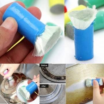 UR Kitchen Gadgets 4 Pcs Magic Stainless Steel Cleaning Brush Stick Metal Rust Remover
