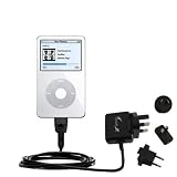 International Wall / AC Charger for the Apple iPod Video (30GB) - Gomadic Brand w/ TipExchange Technology