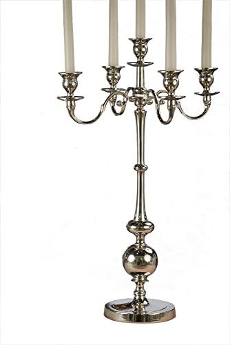 Dessau Home Nickle 5 Light Candle Stand