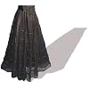 Gothic T�ll Chiffonrock lang, mit Satin Unterrock schwarz, Freesize