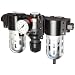 Dixon C26-04M Manual Drain Wilkerson Standard Combination Unit with Transparent Bowl and Guard, 1/2" Size, 128 SCFM Flow, 150 psig Pressure