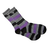 Fallen Trademark Striped Men’s Socks – One Size Fits All – Purple / Black / Grey