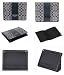 Coach Heritage Stripe Coated Signature Heights Tablet Ipad Case 77261 Black/White
