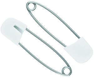 8 Pack Diaper Pins, Stainless Steel, Locking