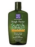 Kiss My Face Rough Thyme Bath & Shower Gel, 16-Ounce Bottles (Pack of 3)