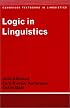 Logic in Linguistics (Cambridge Textbooks in Linguistics)
