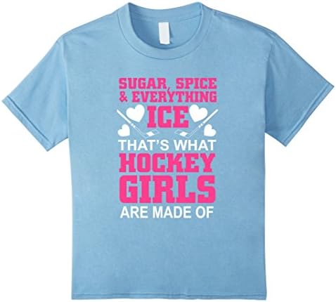 Kids Ice Hockey Girls T-shirt 8 Baby Blue