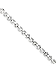Genuine .925 Sterling Silver Diamond Squares Bracelet 11.8 Grams . 100% Satisfaction Guaranteed.