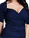 LookbookStore Women Plus Size Sexy Sweetheart Faux Wrap Ruched Top Shirt