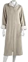 Stan Herman Women's Microlush Zip Robe,Sand,Large
