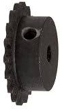 Steel Roller Chain Sprocket # 25, Single Hub 1/4 Bore, 12 Teeth, 0.966 Pitch Diameter
