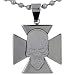 maltese44  - Maltese Cross And Skull Necklace Pendant Gift