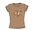 Miss Behavin' - Juniors Desert Sand Sheer Top Sleeve T-Shirt For Women