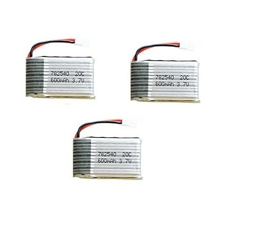 MicroMall(TM) 3pcs Upgraded Syma X5C X5 3.7V 600mAh 25C Lipo Battery