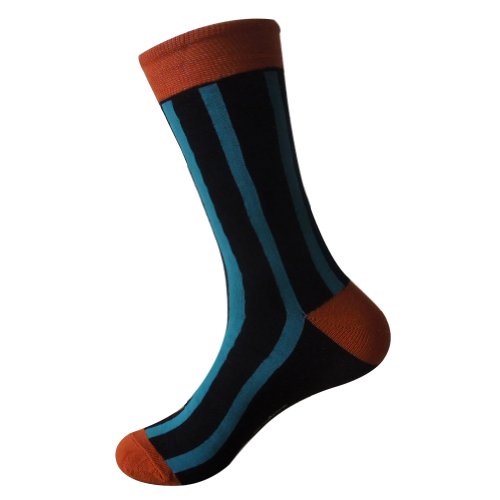JYinstyle Nice Men's Simple Vertical stripes Cotton Dress Socks US Size 12-13