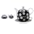 PT Tea Set for 1 Polka Dots Ceramic Silver