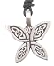 Celtic Pattern Butterfly Pewter Pendant Necklace