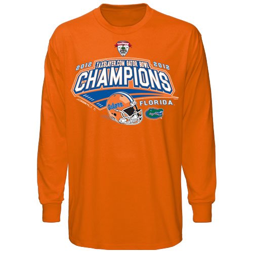 Florida Gators 2012 Gator Bowl Champions Long Sleeve T-Shirt - Orange (Large)