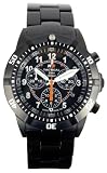 H3 Tactical Men's H3.322221.09 COMMANDER Black Ion-Plated Stainless Steel Chronograph Watch