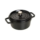 Staub ココット ラウンド 22cm ブラック 40509-305(1102225)