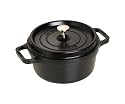 Staub ココット ラウンド 22cm ブラック 40509-305(1102225)