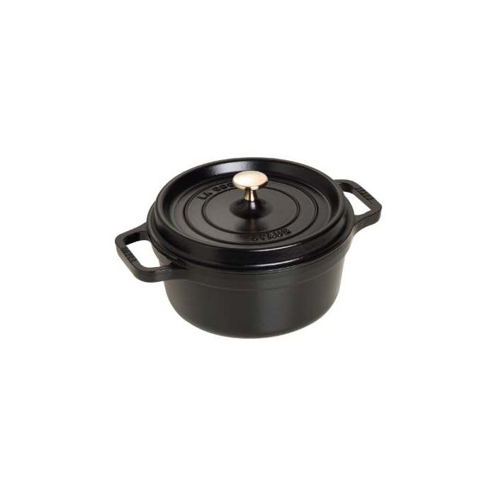 Staub ココット ラウンド 22cm ブラック 40509-305(1102225)