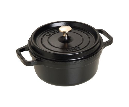 Staub 1102225 Cocotte / Br&auml;ter rund 22 cm, schwarz Preisvergleich