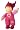 Sigikid 49283 - Babydolly Püppchen rot klein