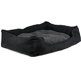 Luxus Hundebett 90×75 cm schwarz