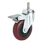 Steelex D2614 3-Inch 220-Pound Threaded Swivel Double Lock Polyurethane Plate Caster