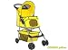 Kitchen & Housewares : New 4 Wheel Deluxe Pet Stroller Yellow