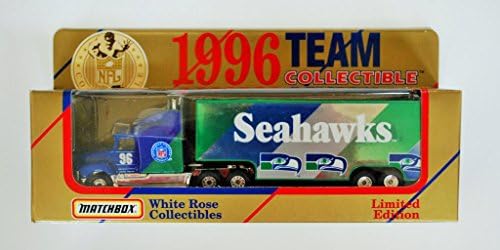 Matchbox White Rose 1996 NFL Team Collectible 1:80 Scale Diecast Tractor Trailer SEATTLE SEAHAWKS