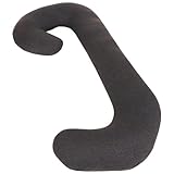 Snoogle Chic Jersey - Snoogle Replacement Cover with Zipper for Easy Use - 100% Cotton Knit - Charc