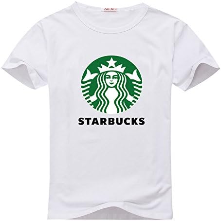 DanielSanta Womens Starbucks Logo White T-shirts Size L