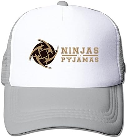 GMCAP Ninjas In Pyjamas Logo Unisex Two-toned Caps Adjustable Snapback Cap Baseball Mesh Hat Gray