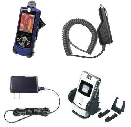 MOTOROLA RIZR Z3 ACCESSORIES BUNDLE KIT (CAR CHARGER + HOME WALL CHARGER + BELT CLIP HOLSTER + CAR MOUNT PHONE HOLDER)