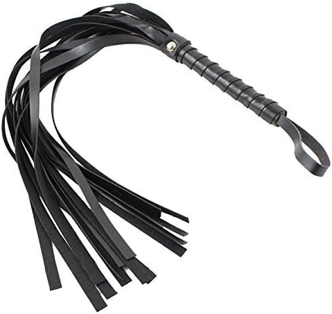 Sexyares Bondage Sex Whip PU Leather Riding Flogger,1pc,Black by Sexyares
