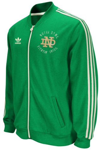 Notre Dame Fighting Irish Green adidas Homecoming Track Jacket