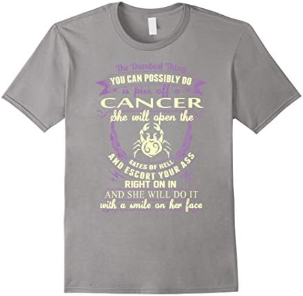 Men's Cancer T-shirt , The dumbest thing you can possibly do is pi Large Slate