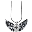 Inox Jewelry 316L Stainless Steel Heart Wings Pendant