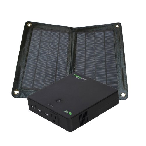 Nature Power 55014 10-watt Folding Solar Panel with Portable Power Bank Elite 15 Li-Ion Rechargeable Battery Pack