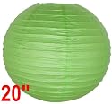Light Green Chinese/Japanese Paper Lantern/Lamp 20" Diameter - Just Artifacts Brand