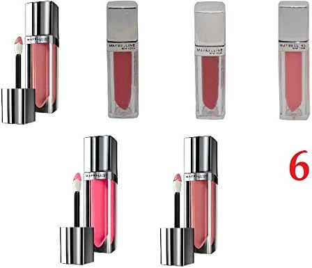 (Pack of 6) - MIX SET of Maybelline Color sensational Color, 040 I'm Blushing/ 100 Petal Plush/ 065 Caramel Infused/ 020 Signature Scarlet/ 075 Fuchsia Flourish/ 015 Glowing Garnet - 0.17 Fluid Ounce